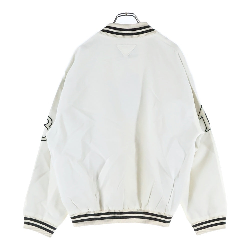 PRADA(プラダ) KID MOHAIR BOMBER JACKET パッチデザイン キッドモヘア ボンバージャケット アイボリー レディース P521PR