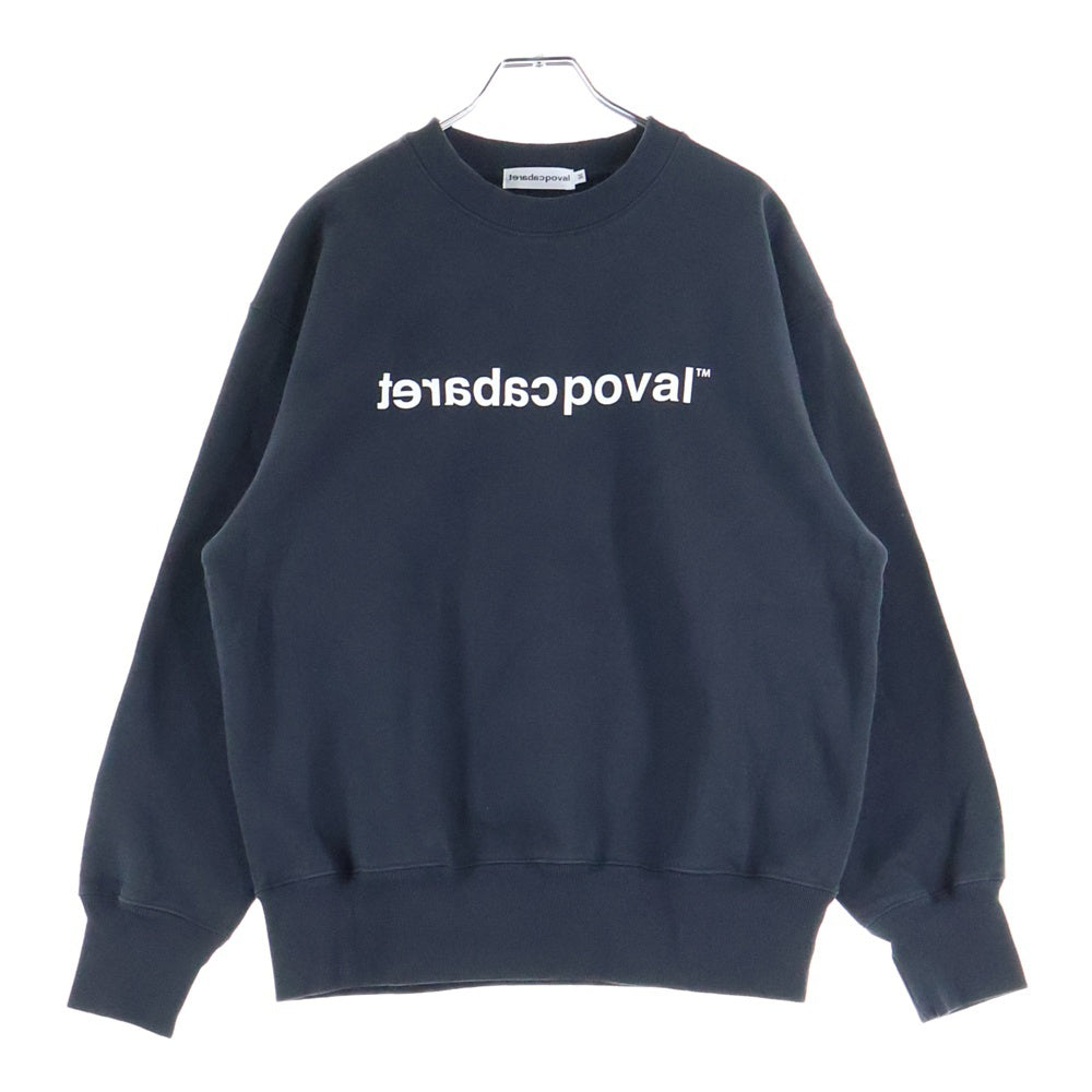 CABARET POVAL(キャバレーポバール) Logo Crewneck ロゴクルーネックスウェット トレーナー チャコール