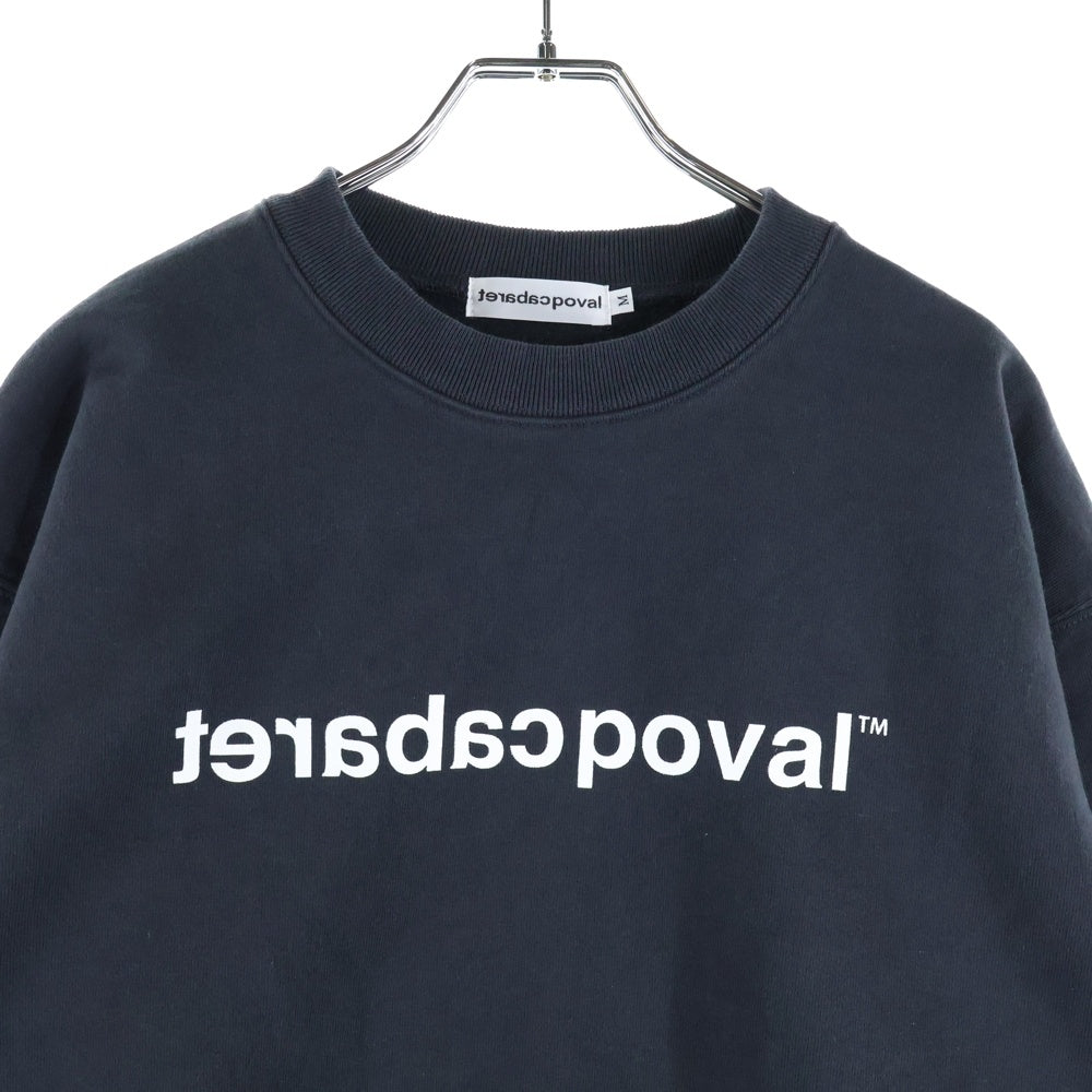 CABARET POVAL(キャバレーポバール) Logo Crewneck ロゴクルーネックスウェット トレーナー チャコール