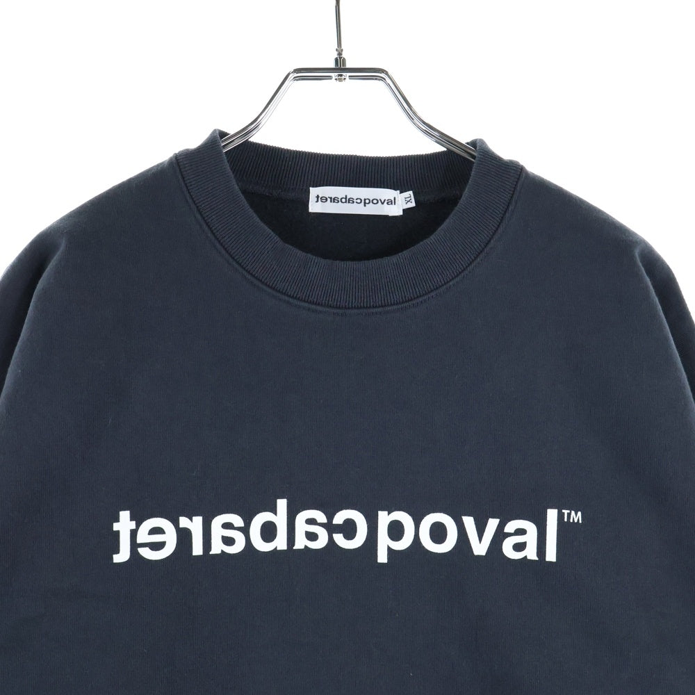 CABARET POVAL(キャバレーポバール) Logo Crewneck ロゴクルーネックスウェット トレーナー チャコール