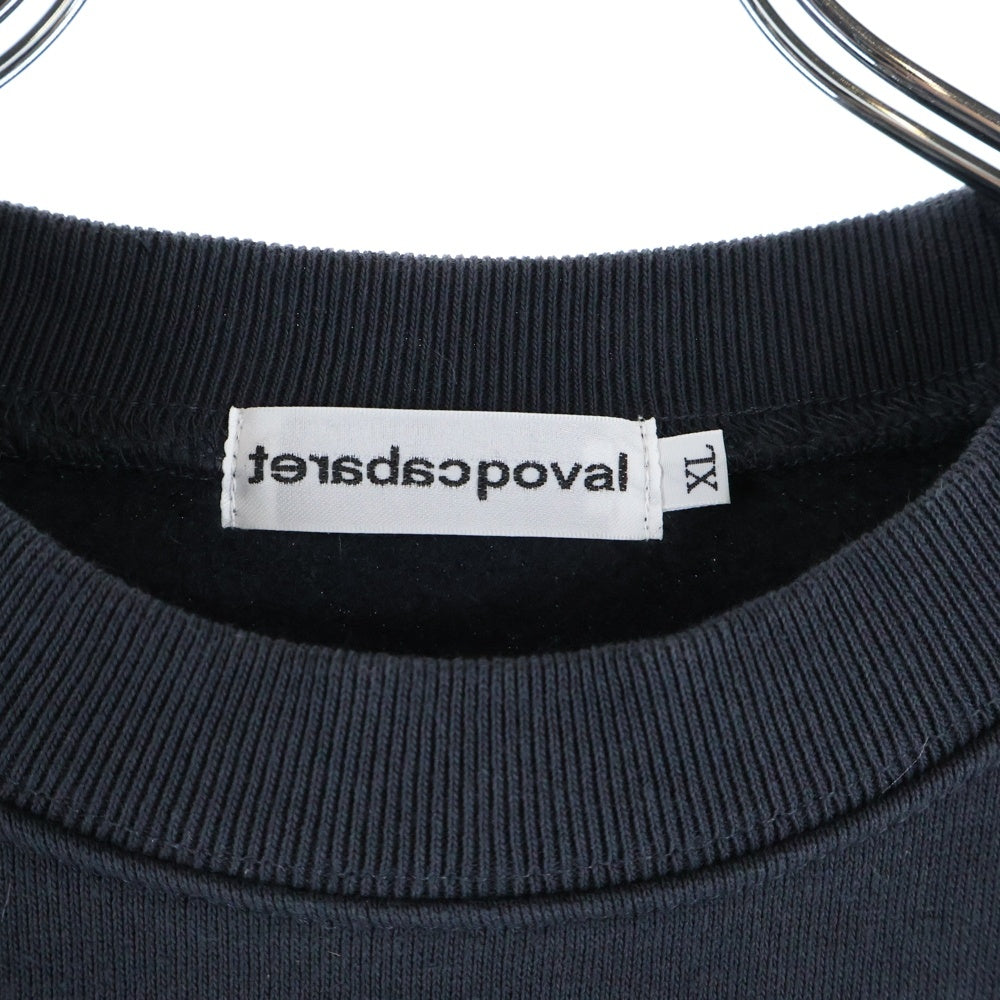 CABARET POVAL(キャバレーポバール) Logo Crewneck ロゴクルーネックスウェット トレーナー チャコール