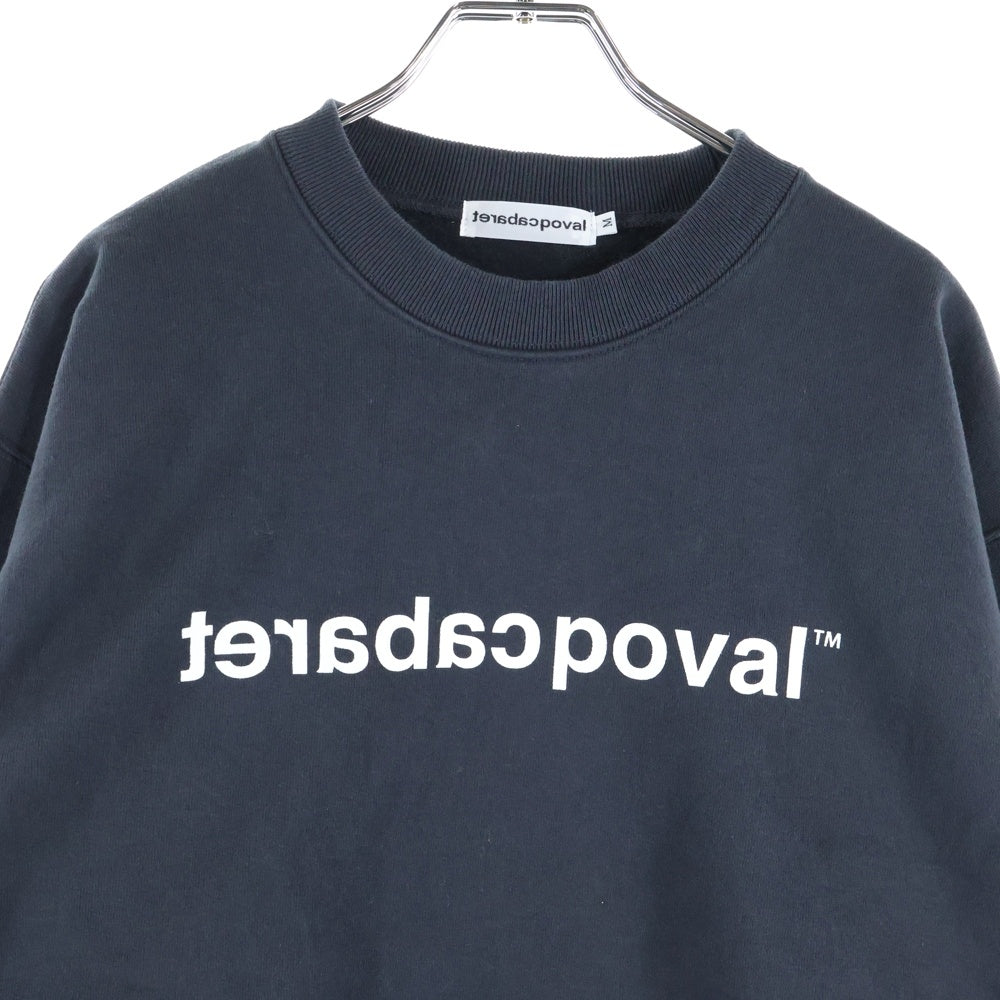 CABARET POVAL(キャバレーポバール) Logo Crewneck ロゴクルーネックスウェット トレーナー チャコール