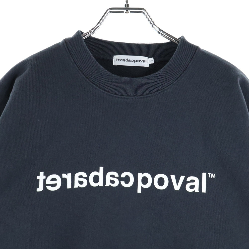 CABARET POVAL(キャバレーポバール) Logo Crewneck ロゴクルーネックスウェット トレーナー チャコール