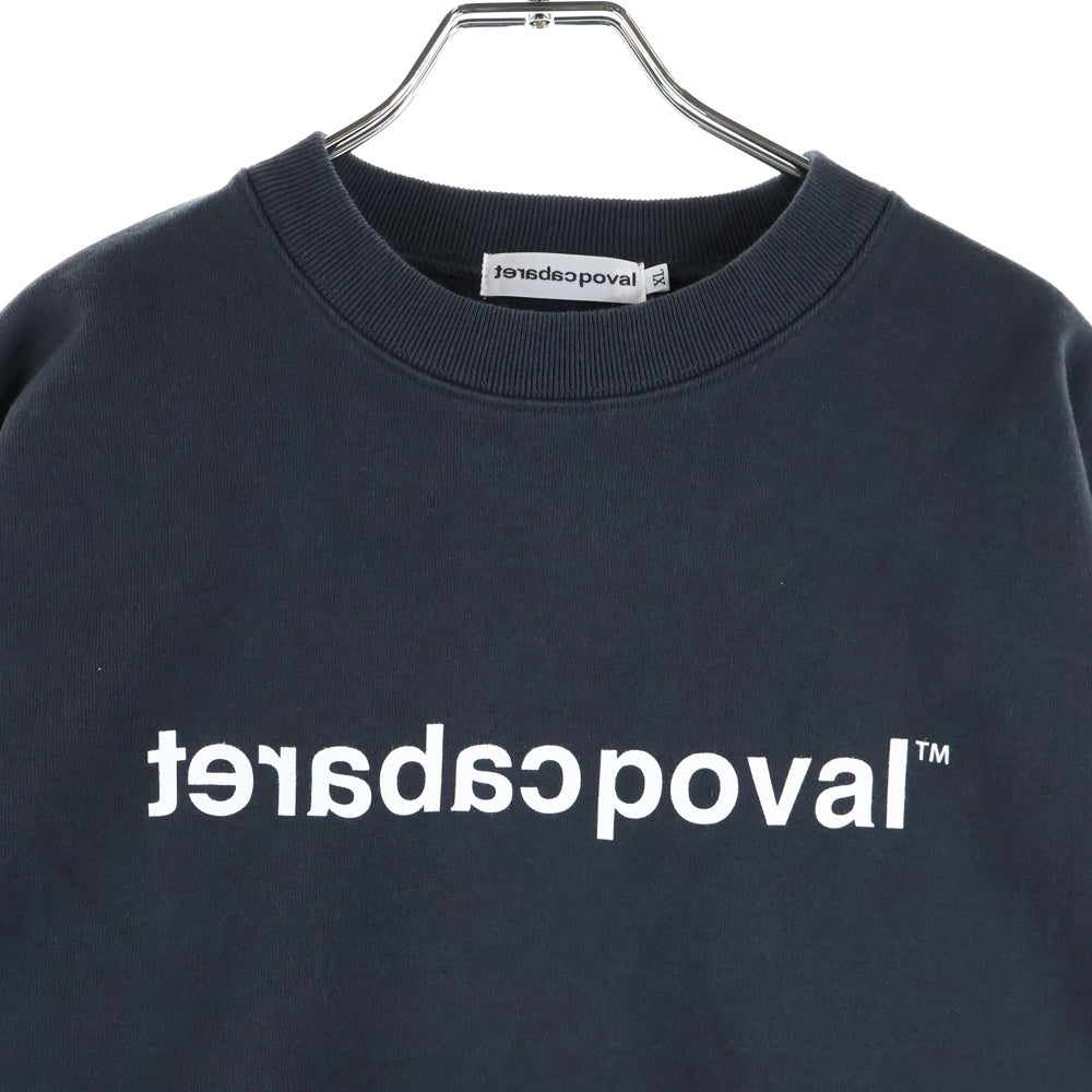 CABARET POVAL(キャバレーポバール) Logo Crewneck ロゴクルーネックスウェット トレーナー チャコール
