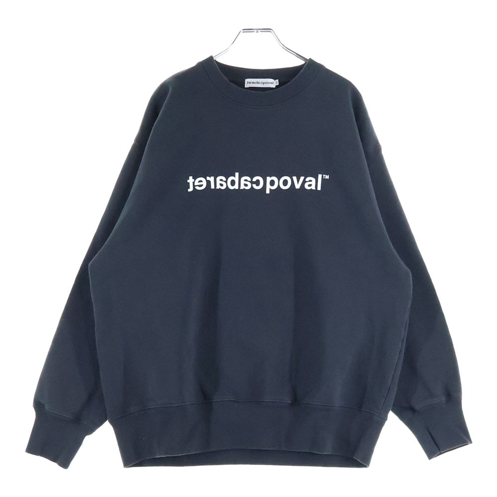 CABARET POVAL(キャバレーポバール) Logo Crewneck ロゴクルーネックスウェット トレーナー チャコール