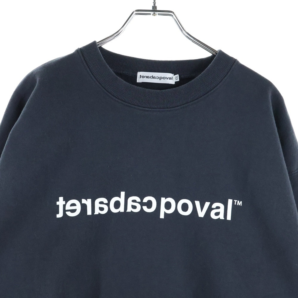 CABARET POVAL(キャバレーポバール) Logo Crewneck ロゴクルーネックスウェット トレーナー チャコール