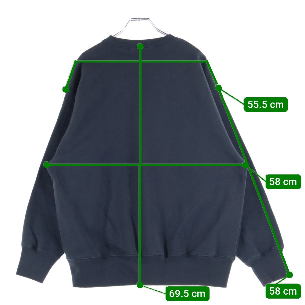 CABARET POVAL(キャバレーポバール) Logo Crewneck ロゴクルーネックスウェット トレーナー チャコール