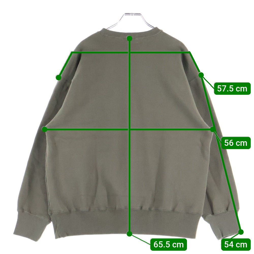 CABARET POVAL(キャバレーポバール) Logo Crewneck ロゴクルーネックスウェット トレーナー カーキ