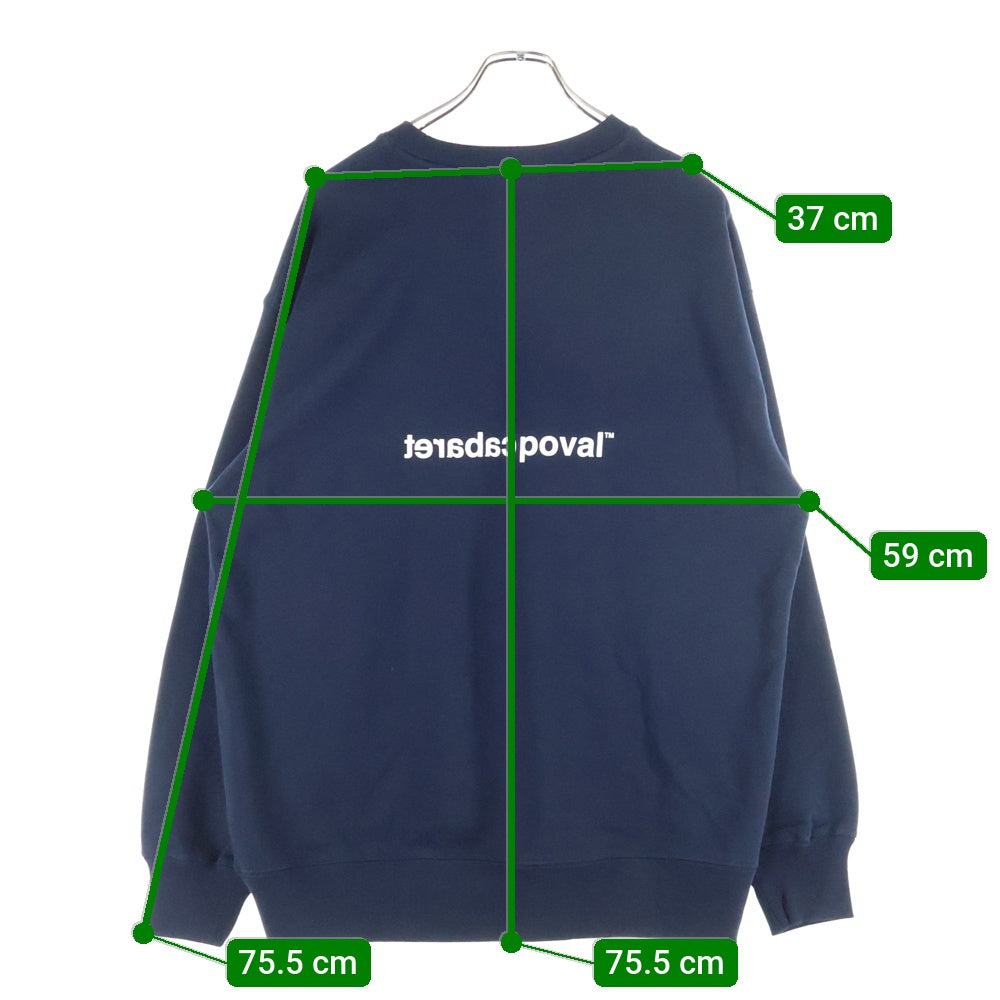 CABARET POVAL(キャバレーポバール) Home Crewneck ホームクルーネックスウェット トレーナー ネイビー