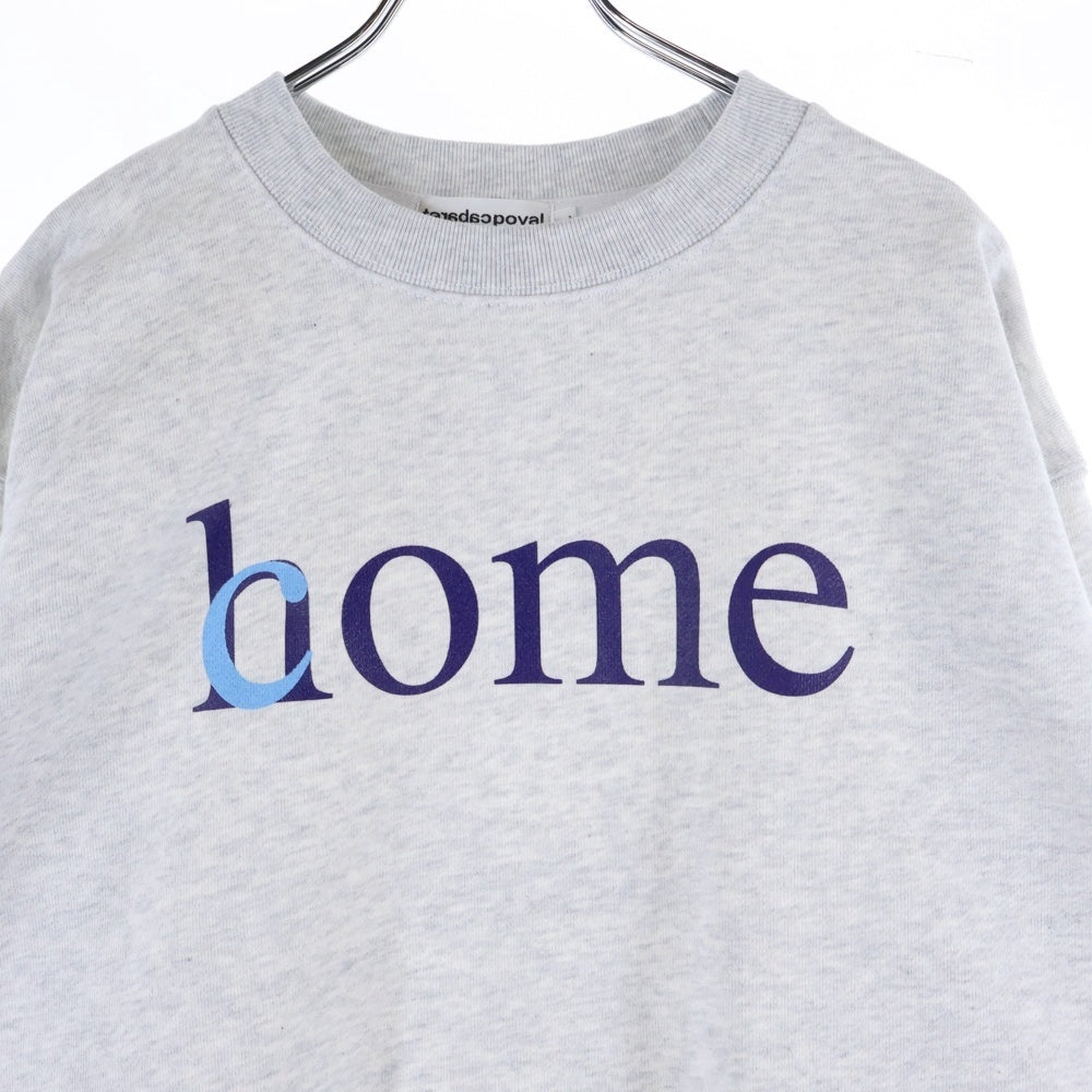 CABARET POVAL(キャバレーポバール) Home Crewneck ホームクルーネックスウェット トレーナー グレー
