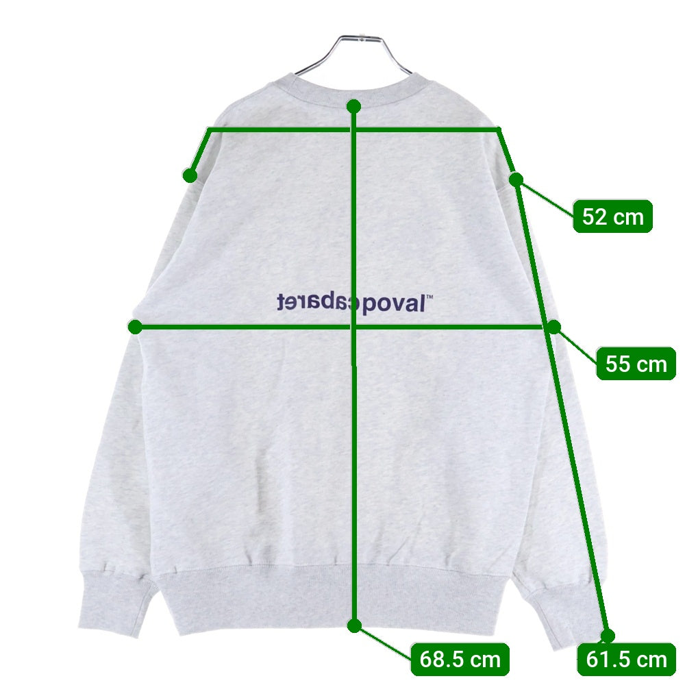 CABARET POVAL(キャバレーポバール) Home Crewneck ホームクルーネックスウェット トレーナー グレー