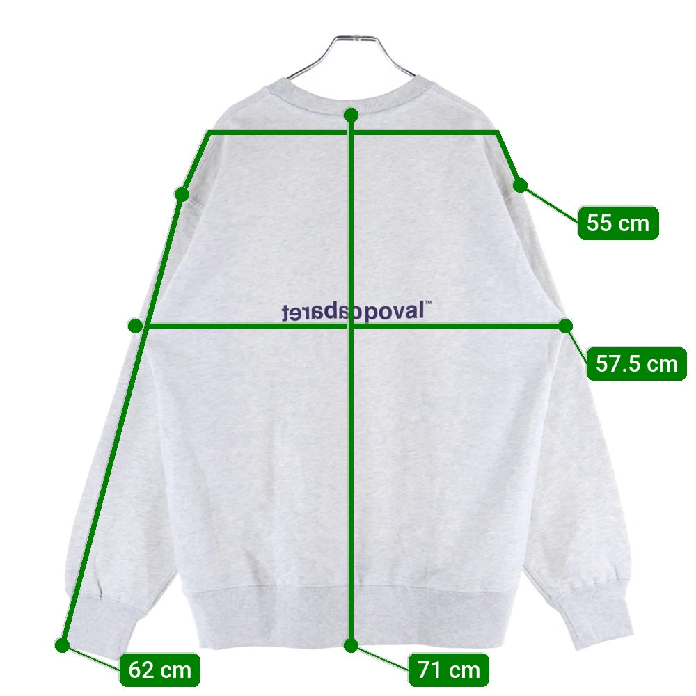 CABARET POVAL(キャバレーポバール) Home Crewneck ホームクルーネックスウェット トレーナー グレー