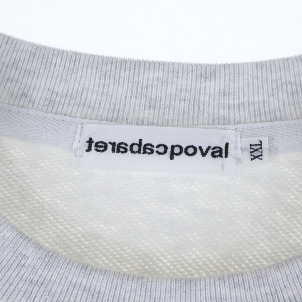 CABARET POVAL(キャバレーポバール) Home Crewneck ホームクルーネックスウェット トレーナー グレー