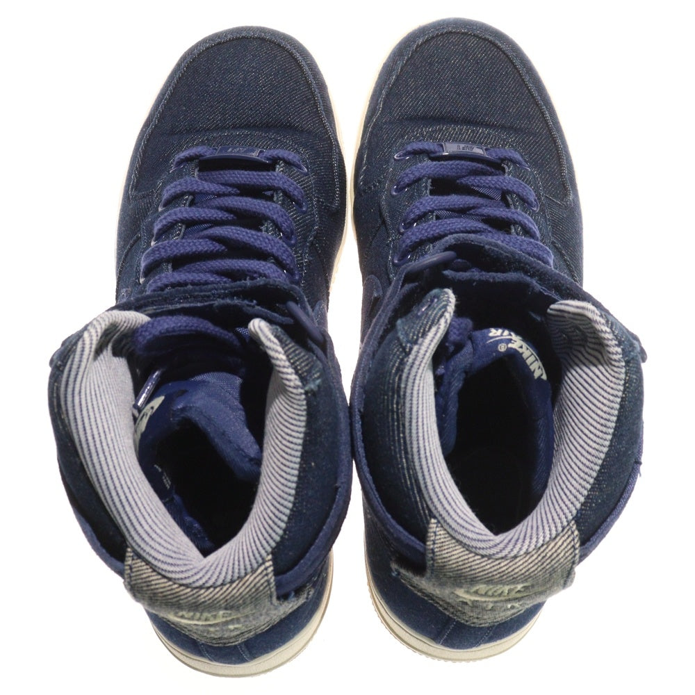 NIKE(ナイキ) WMNS AIR FORCE 1 HIGH SE DENIM BINARY BLUE ウィメンズ エアフォース1 デニムバイナリーブルー ハイカットスニーカー 26.5cm 860544-400 レディース