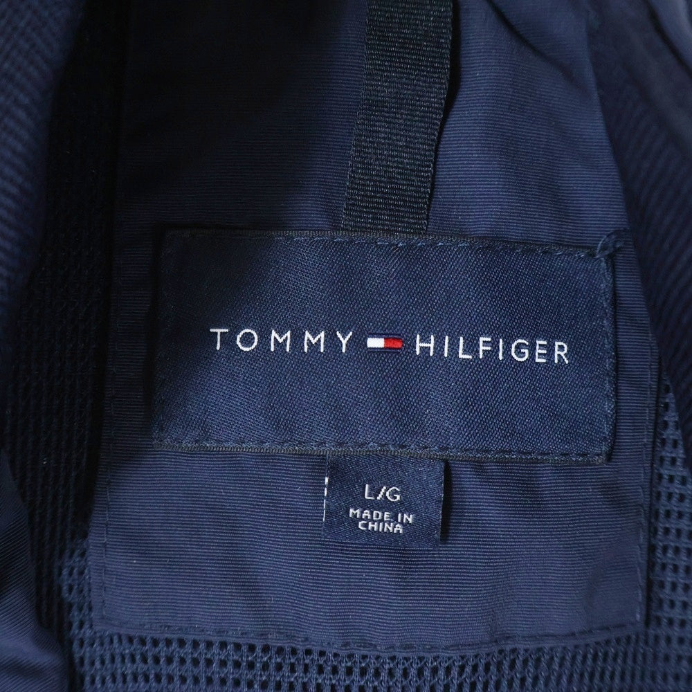 TOMMY HILFIGER(トミーヒルフィガー) ロゴエンブロイダリー ナイロン ジップアップジャケット ブルゾン ネイビー 7857270