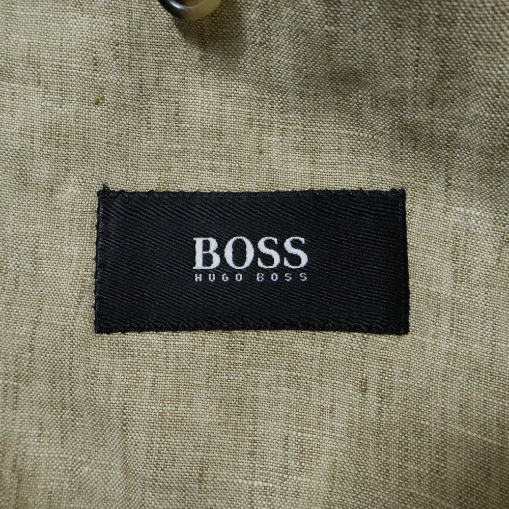 HUGO BOSS(ヒューゴボス) SAHARA-W リネン 2Bテーラードジャケット ベージュ