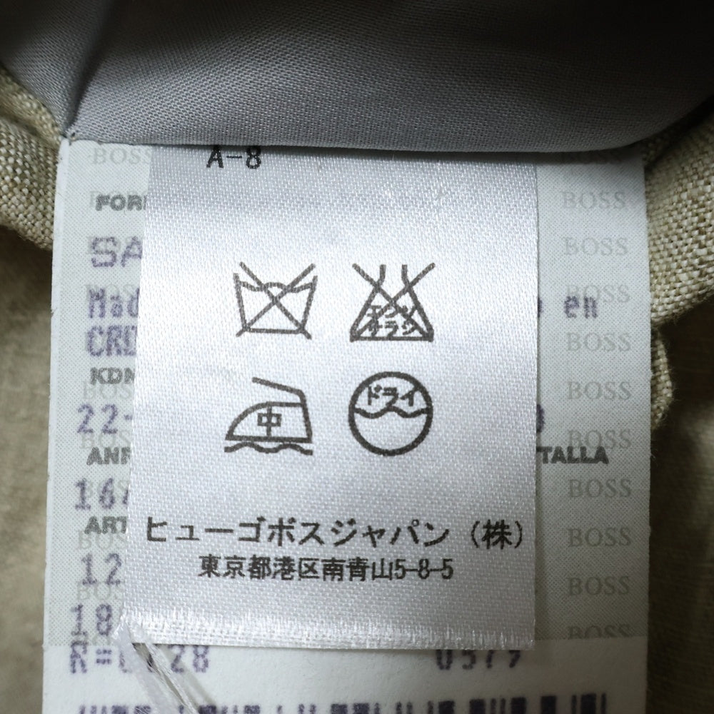 HUGO BOSS(ヒューゴボス) SAHARA-W リネン 2Bテーラードジャケット ベージュ