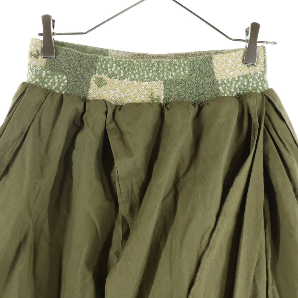 KAPITAL(キャピタル) ウエストゴム 野原デザイン サルエル ハカマワイドイージーパンツ カーキ K1809LP028