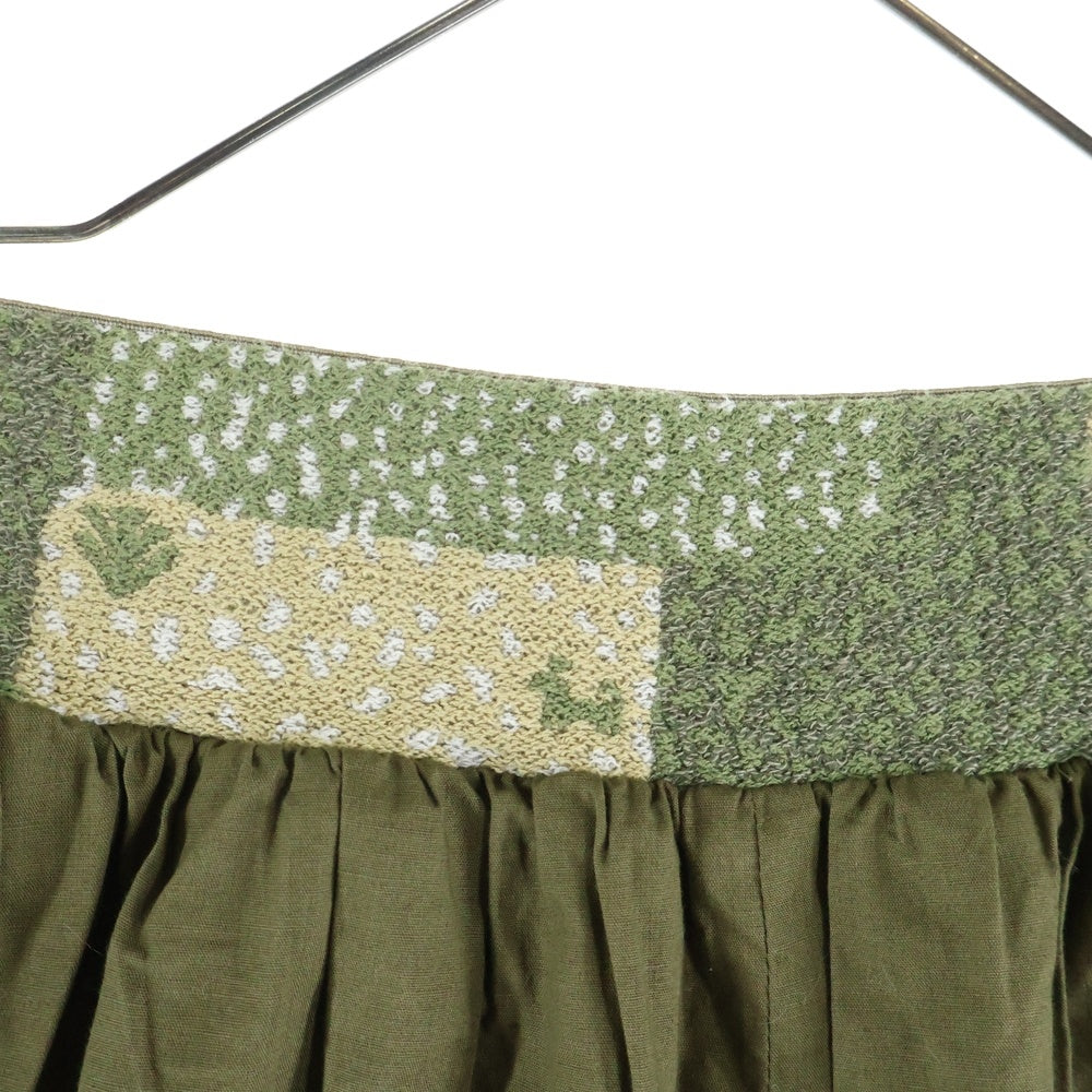 KAPITAL(キャピタル) ウエストゴム 野原デザイン サルエル ハカマワイドイージーパンツ カーキ K1809LP028