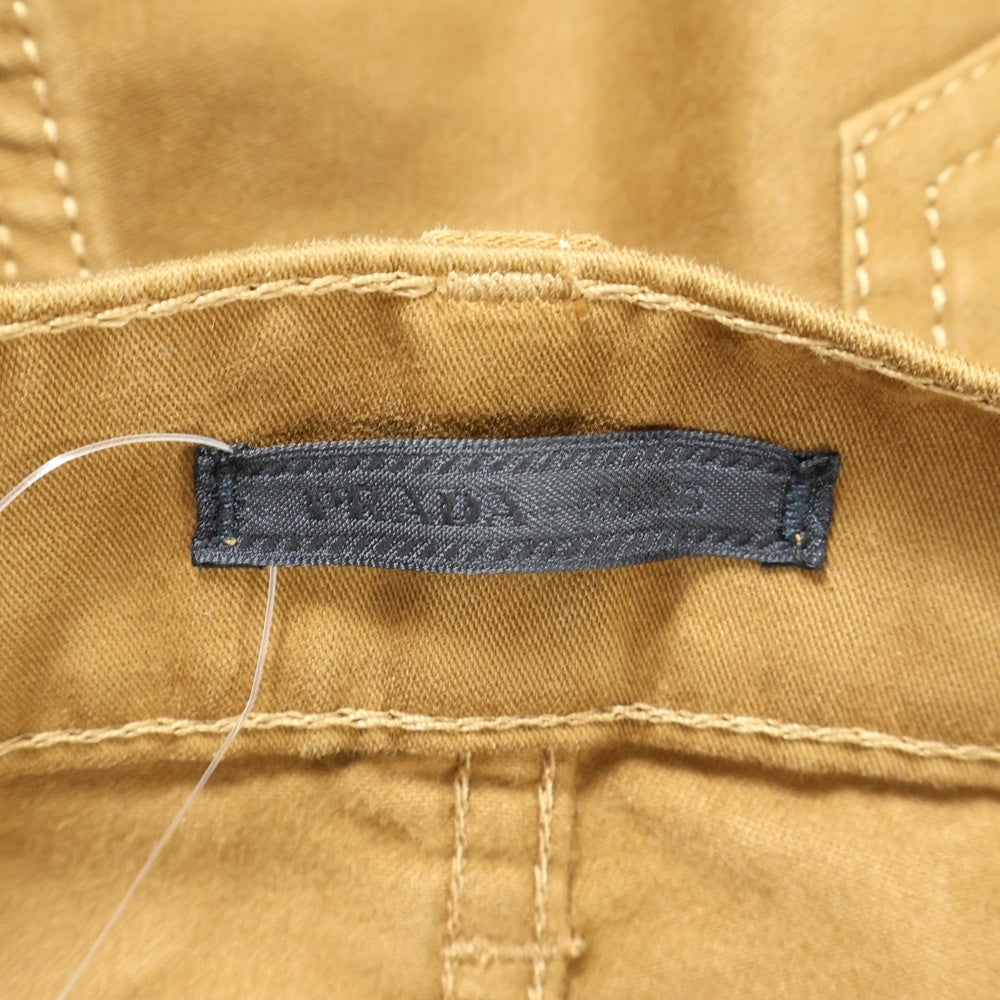 PRADA(プラダ) 24AW MOLESKIN PANTS LIGHT BROWN モールスキン ダブルニー ボタンフライ ペインターパンツ ブラウン GEP398
