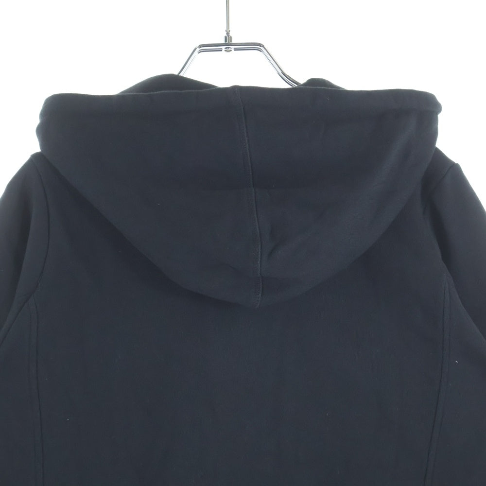 DIESEL(ディーゼル) フロントロゴデザイン ダブルポケット フルジップ フーデッド スウェット パーカー ブラック A00982