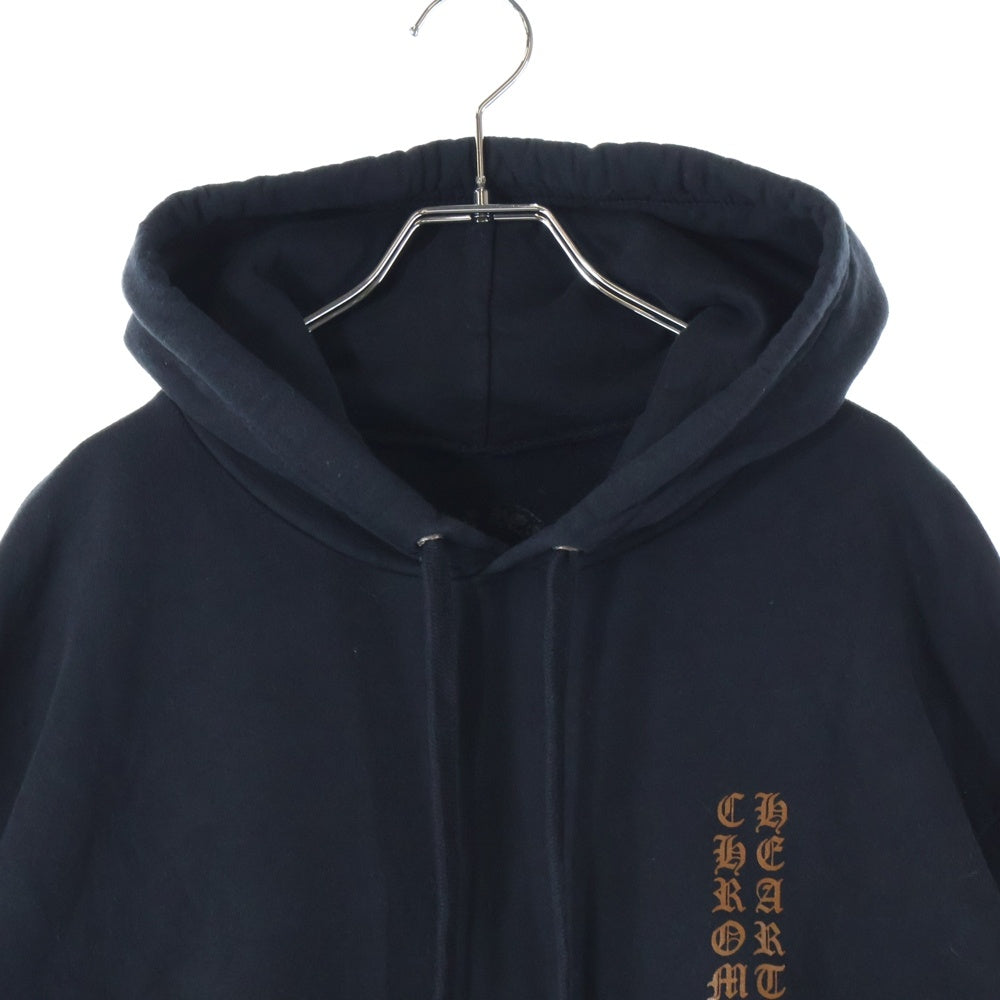 CHROME HEARTS(クロムハーツ) WTSHRT PLVR アームロゴプリントデザイン プルオーバー フーデッド スウェット パーカー ブラック/ブラウン