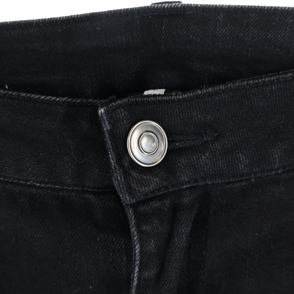 ADRER(アドラー) 裾ジップスリット ジップフライ スキニーデニムパンツ ブラック ADAZU1019004