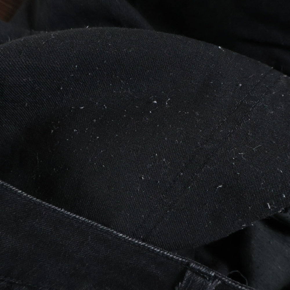 ADRER(アドラー) 裾ジップスリット ジップフライ スキニーデニムパンツ ブラック ADAZU1019004