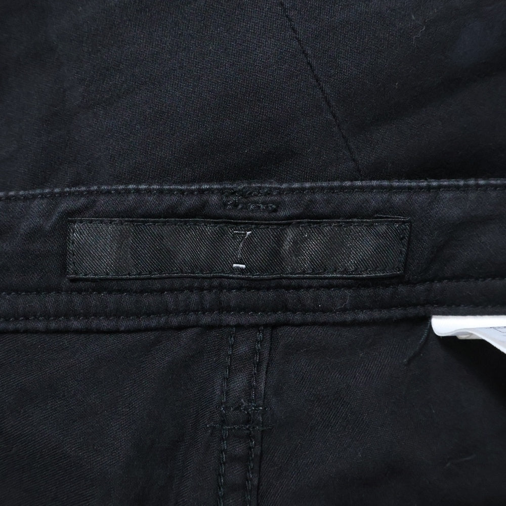 JULIUS(ユリウス) 09AW 7th Morning マルチジップポケット テーパード カーゴパンツ ブラック