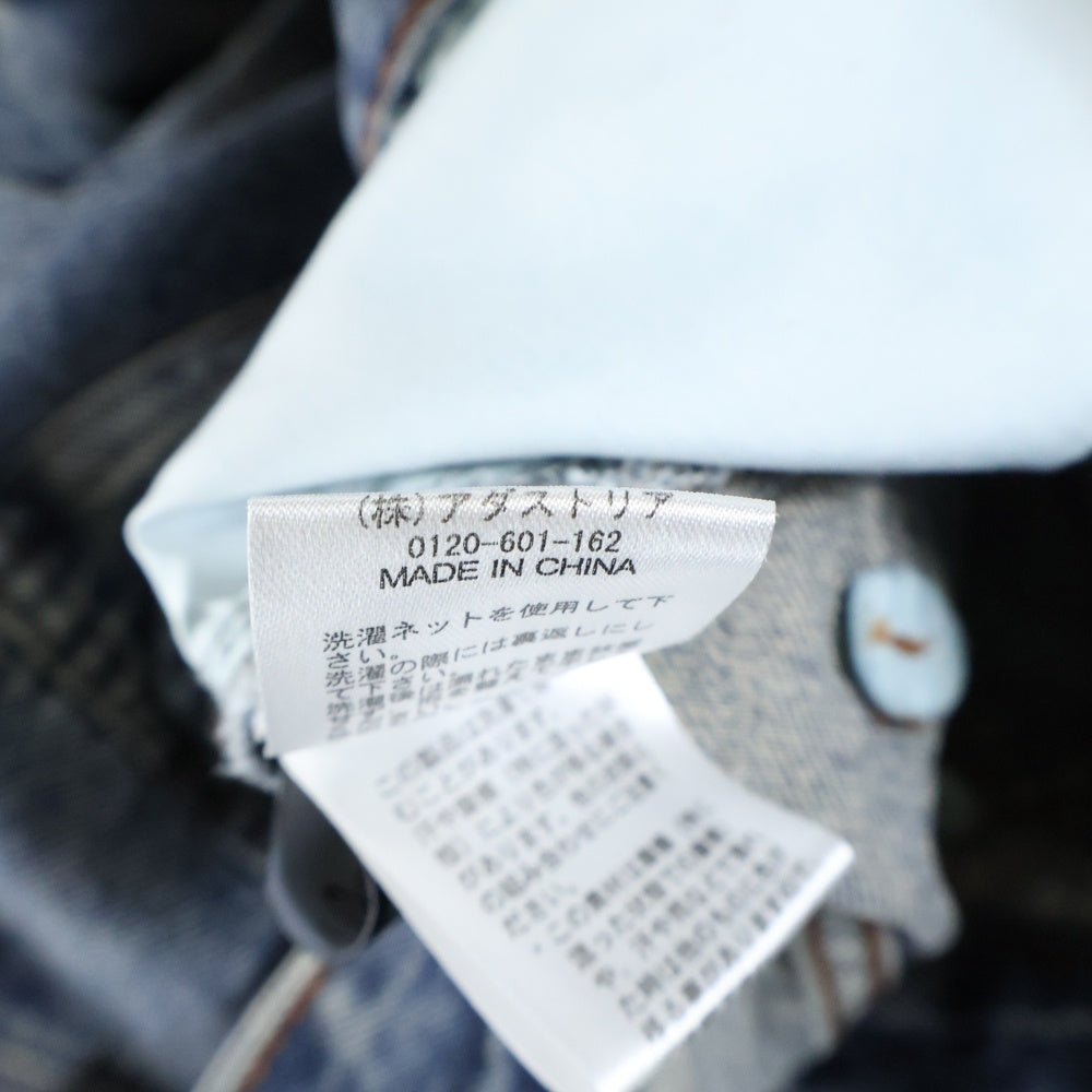 NO BRAND(ノーブランド) Decency Concept ディセンシー コンセプト ウォッシュ加工 ワイドフレアデニムパンツ インディゴ AL010474L3