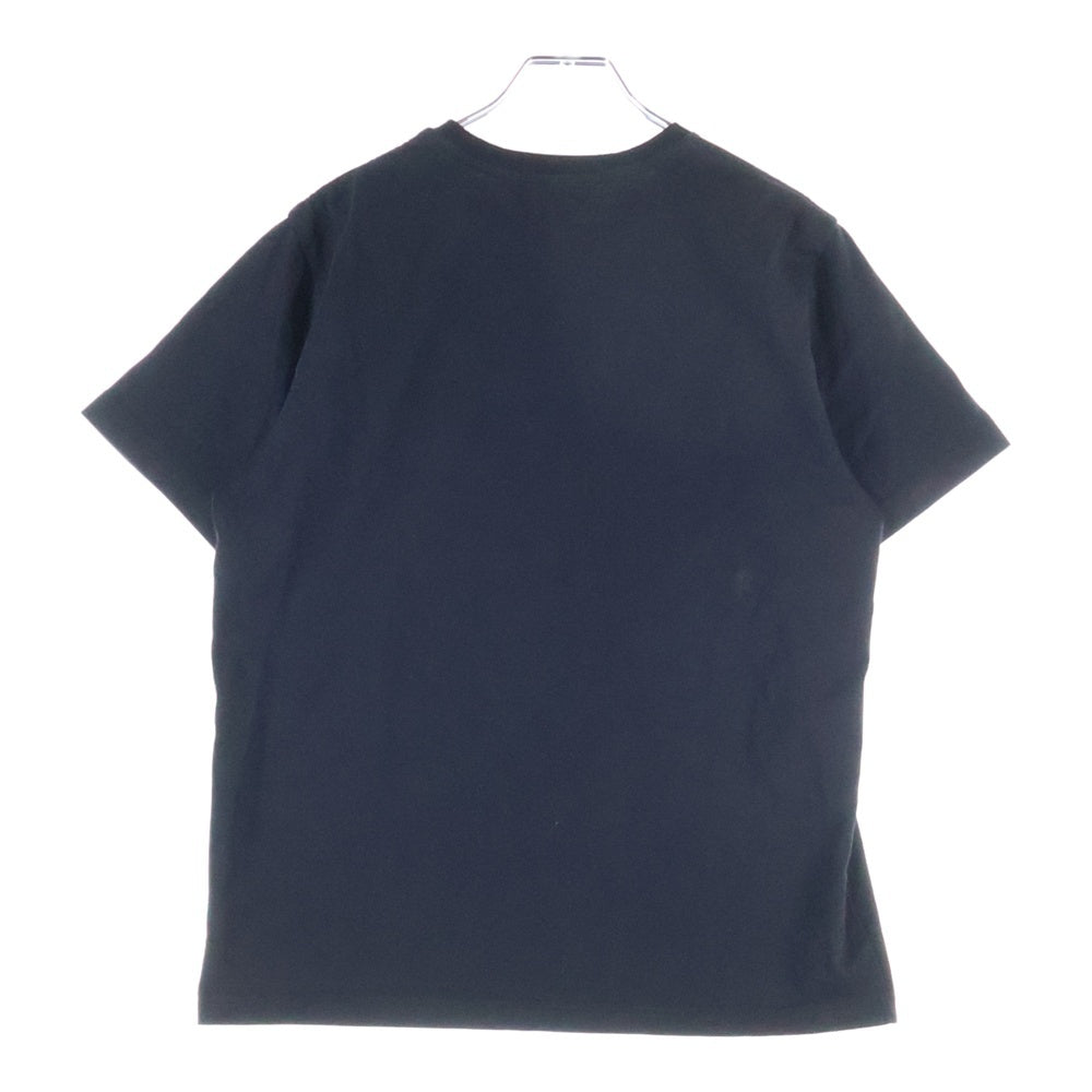 LAST NEST(ラスト ネスト) フロントロゴデザイン クルーネック カットソー 半袖Tシャツ ブラック