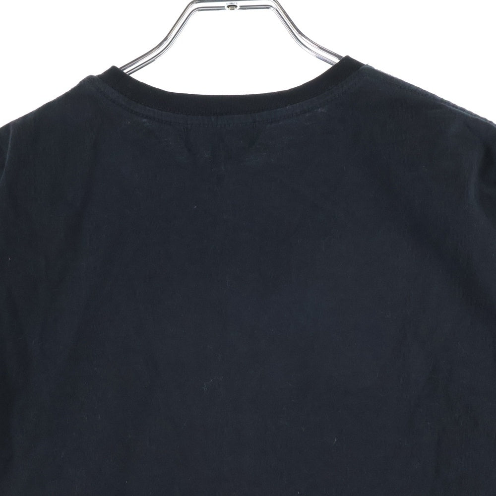 LAST NEST(ラスト ネスト) フロントロゴデザイン クルーネック カットソー 半袖Tシャツ ブラック