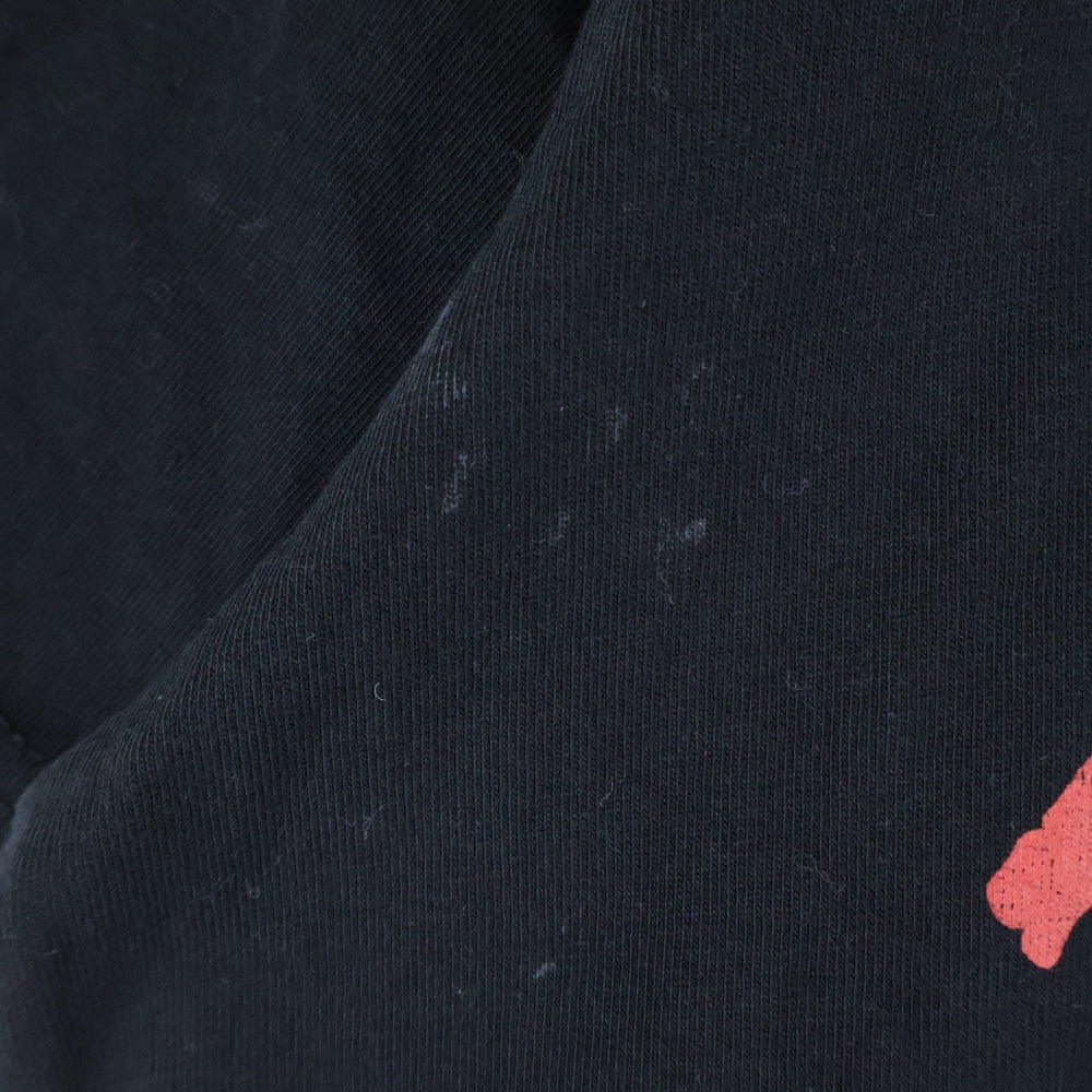 LAST NEST(ラスト ネスト) フロントロゴデザイン クルーネック カットソー 半袖Tシャツ ブラック