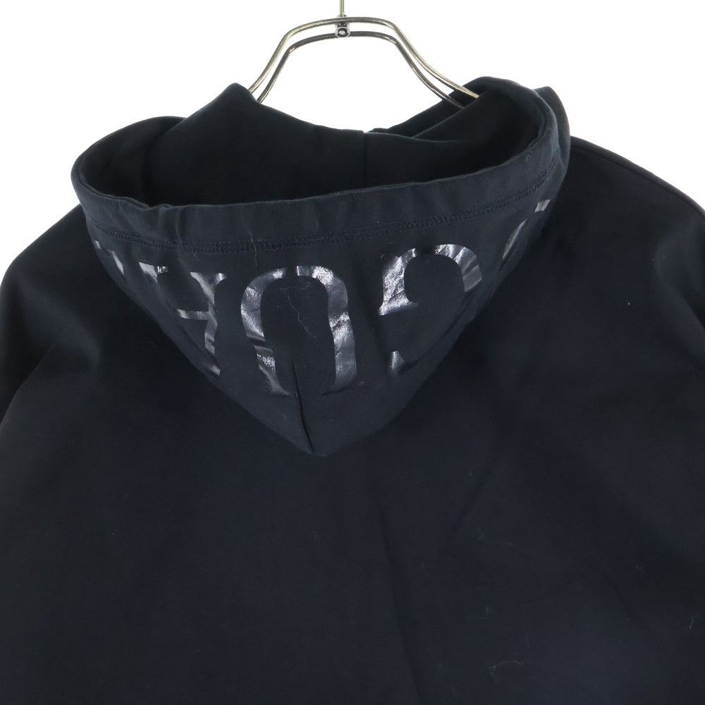 1 PIU 1 UGUALE 3(ウノピゥウノウグァーレトレ) ハーフジップ スウェット プルオーバーパーカー ブラック