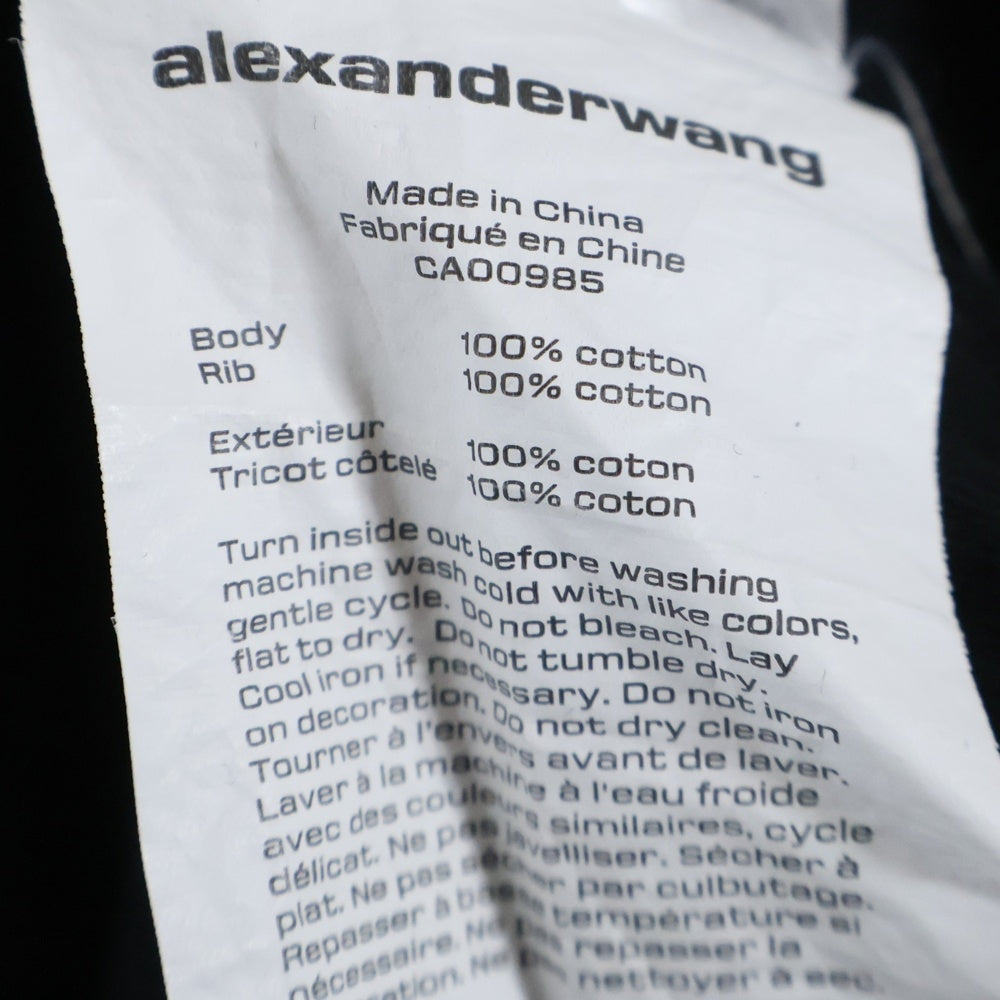 ALEXANDER WANG(アレキサンダーワン) パフューム ロゴプリント 長袖 カットソー Tシャツ ブラック