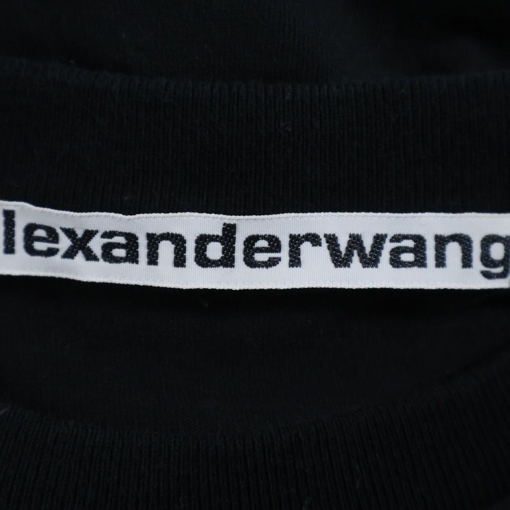 ALEXANDER WANG(アレキサンダーワン) パフューム ロゴプリント 長袖 カットソー Tシャツ ブラック