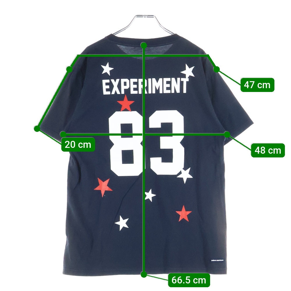 UNIFORM EXPERIMENT(ユニフォームエクスペリメント) フロントロゴ プリント ポケット 半袖 カットソー Tシャツ ブラック UE-167083