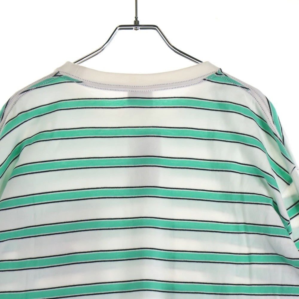 F.C.R.B./F.C.Real Bristol/FCRB(エフシーアールビー/エフシーレアルブリストル) 20SS L/S BORDER POCKET TEE ボーダー ポケット 長袖 Tシャツ ホワイト/グリーン