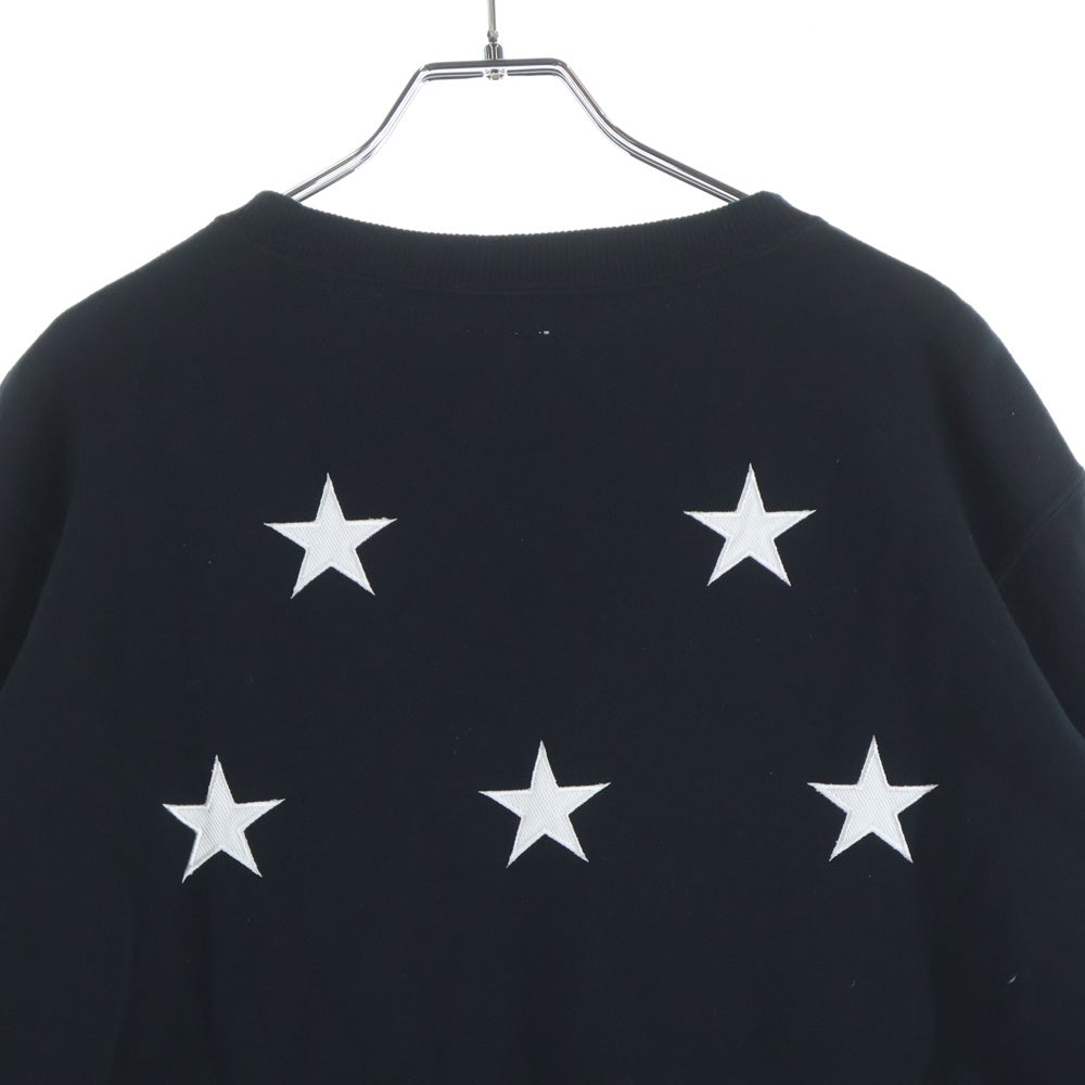 UNIFORM EXPERIMENT(ユニフォームエクスペリメント) 17SS スター エンブロイダリー スウェットトレーナー ブラック UE-170067