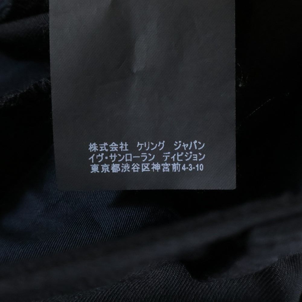 SAINT LAURENT PARIS(サンローランパリ) 15SS 裾ジップ テーパード スラックスパンツ レディース ブラック 370354 YYD09