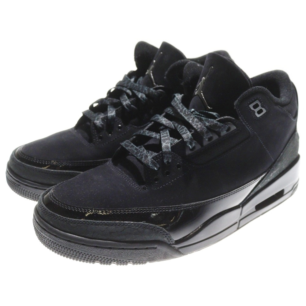 NIKE(ナイキ) AIR JORDAN 3 RETRO BLACK CAT エアジョーダン3 レトロ ブラックキャット ハイカットスニーカー ブラック US10/28cm CT8532-001