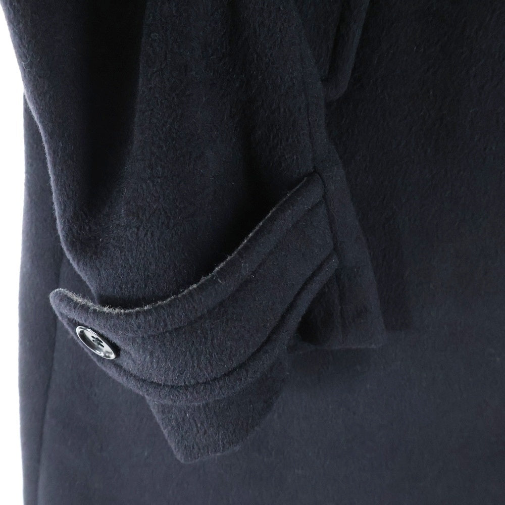 Paul Smith(ポールスミス) ノーカラー ウール ダブルロングコート ブラック