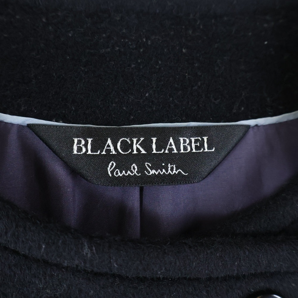 Paul Smith(ポールスミス) ノーカラー ウール ダブルロングコート ブラック