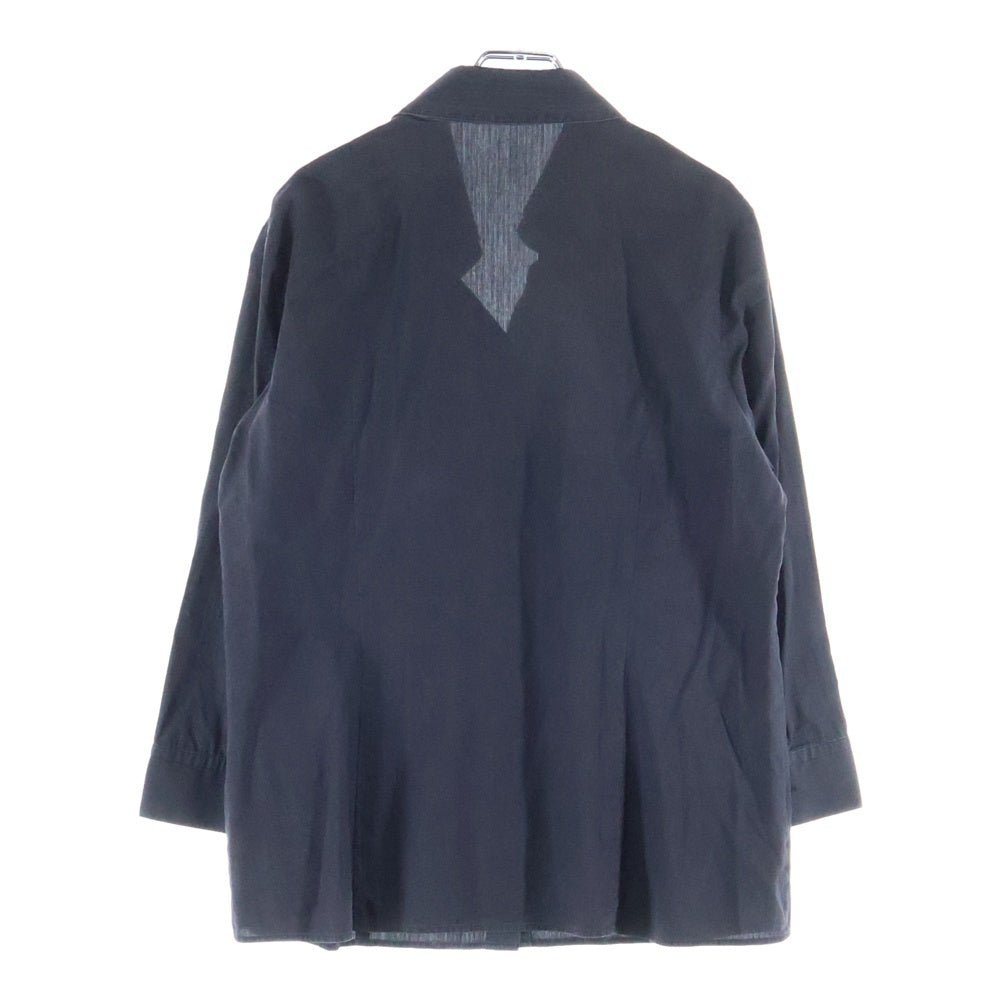 NO BRAND(ノーブランド) ICB アイシービー コットン ボタンフライ 長袖シャツ ブラック