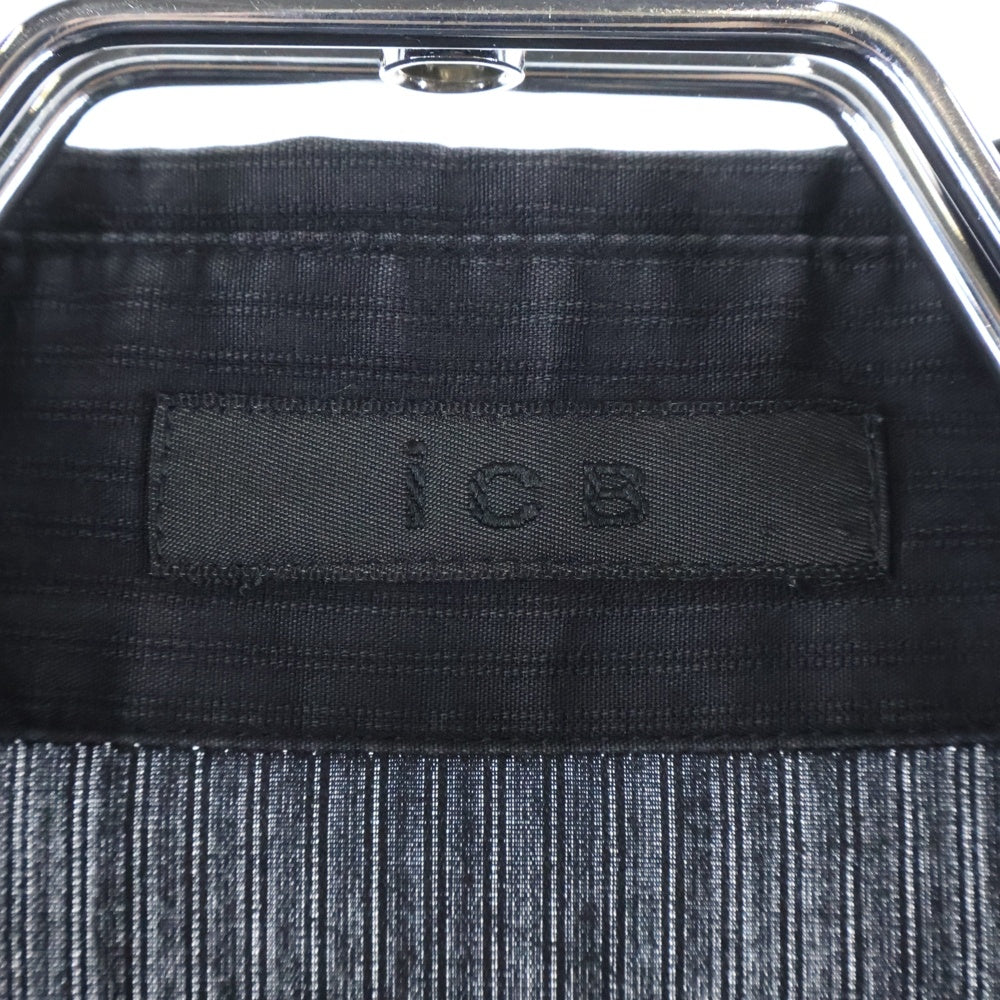 NO BRAND(ノーブランド) ICB アイシービー コットン ボタンフライ 長袖シャツ ブラック
