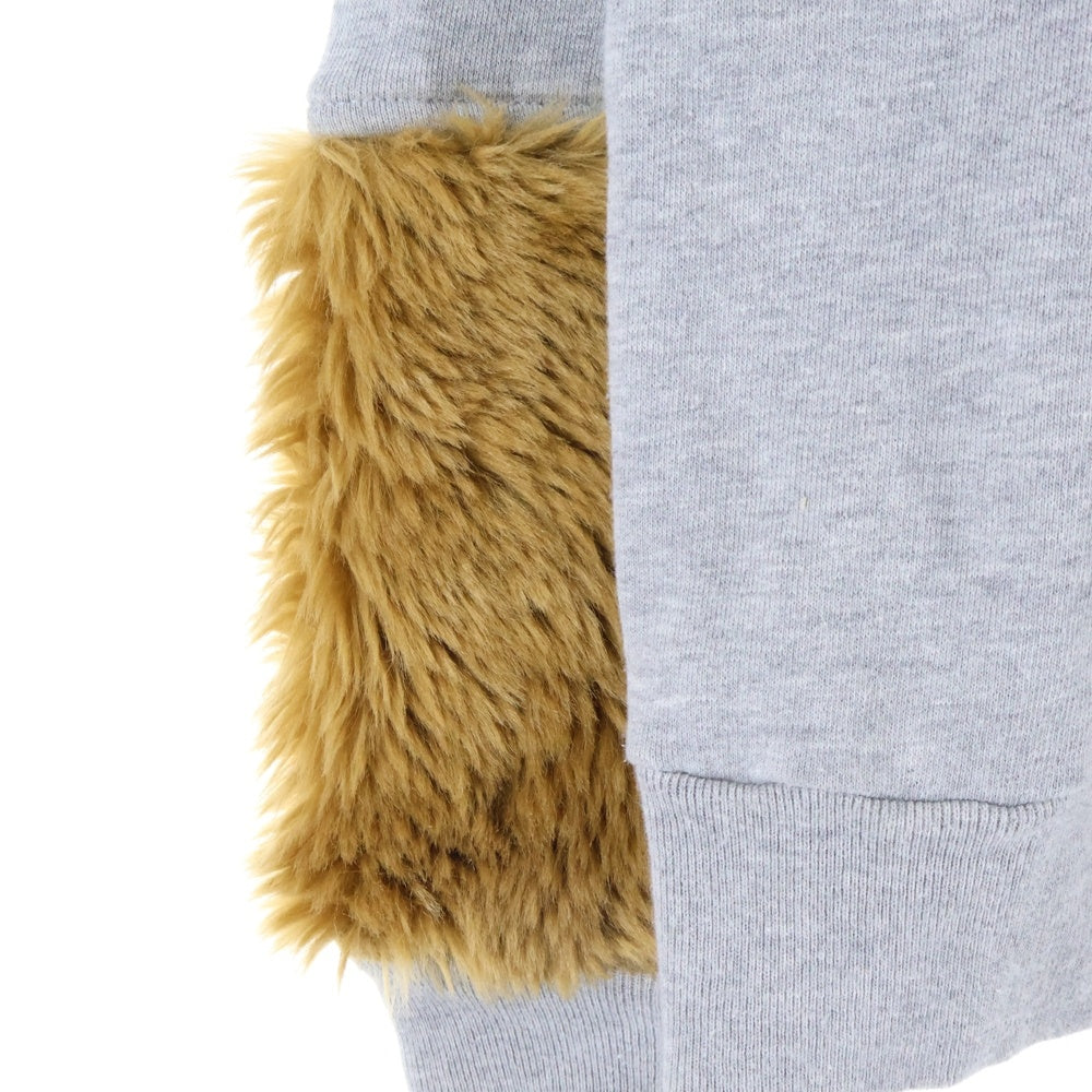 DRIES VAN NOTEN(ドリスヴァンノッテン) アーム ファー クルーネック スウェット トレー グレー