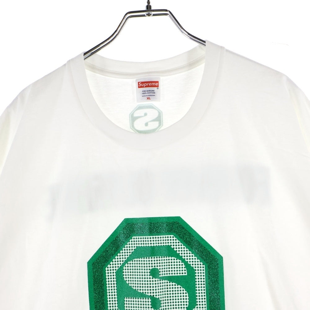 SUPREME(シュプリーム) 24AW Blockbuster Tee ブロックバスター フロントラメプリントTシャツ 半袖クルーネックカットソー ホワイト