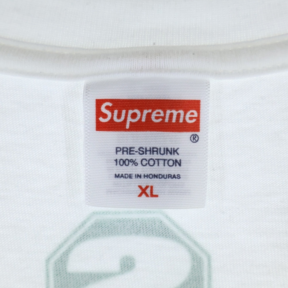 SUPREME(シュプリーム) 24AW Blockbuster Tee ブロックバスター フロントラメプリントTシャツ 半袖クルーネックカットソー ホワイト
