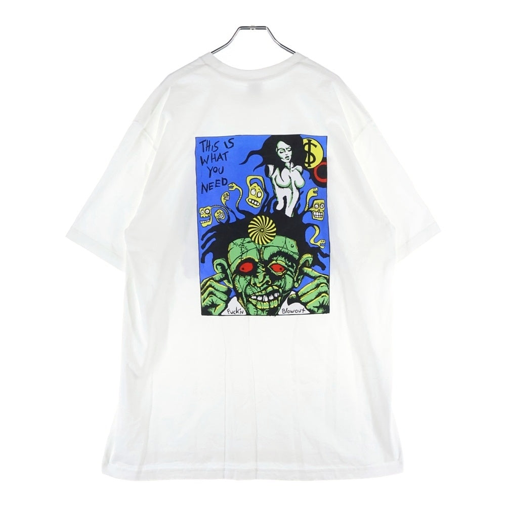 SUPREME(シュプリーム) 25AW Fuckin Blowout Tee ファッキンブローアウト 両面イラストプリントTシャツ 半袖クルーネックカットソー ホワイト