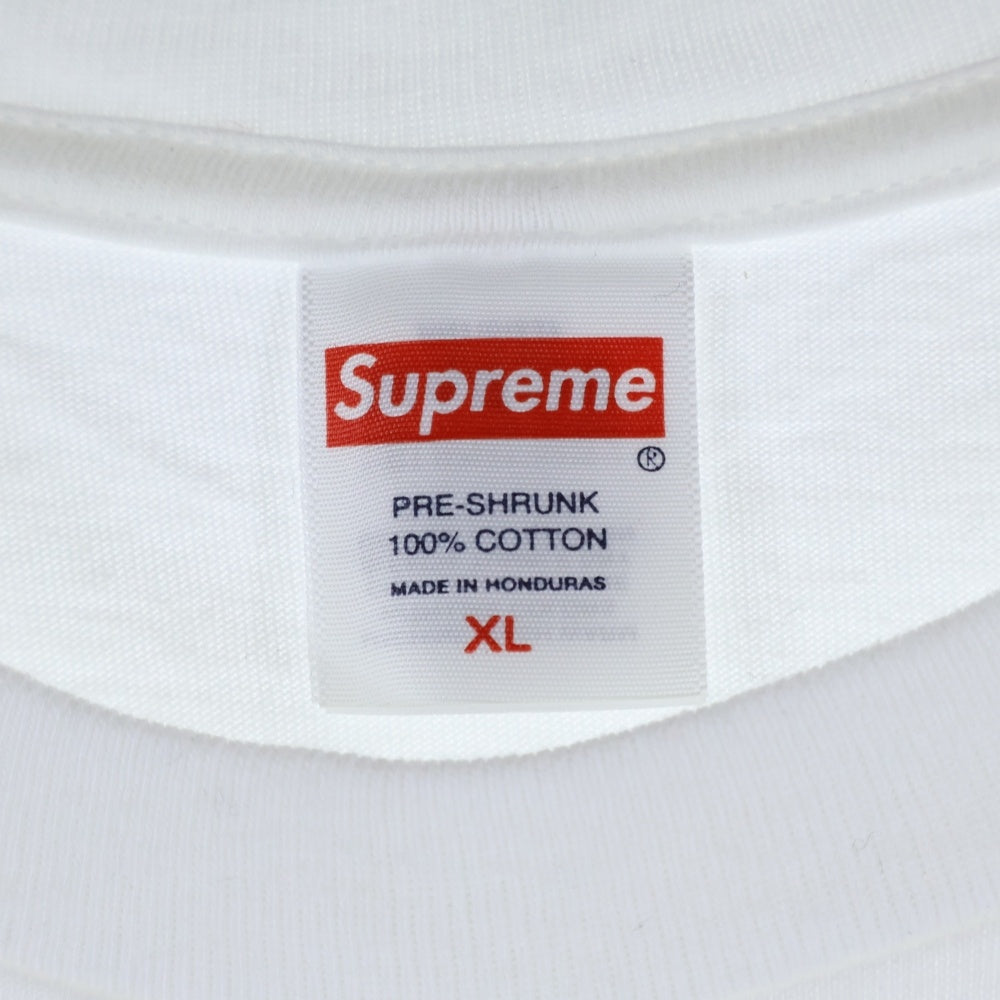SUPREME(シュプリーム) 25AW Skull Tee スカル フロントロゴプリントTシャツ 半袖クルーネックカットソー ホワイト